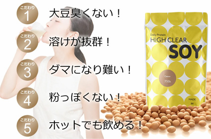 溶けやすさにこだわったソイプロテイン