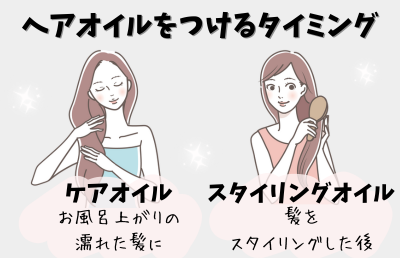 ヘアオイルをつけるタイミングは？