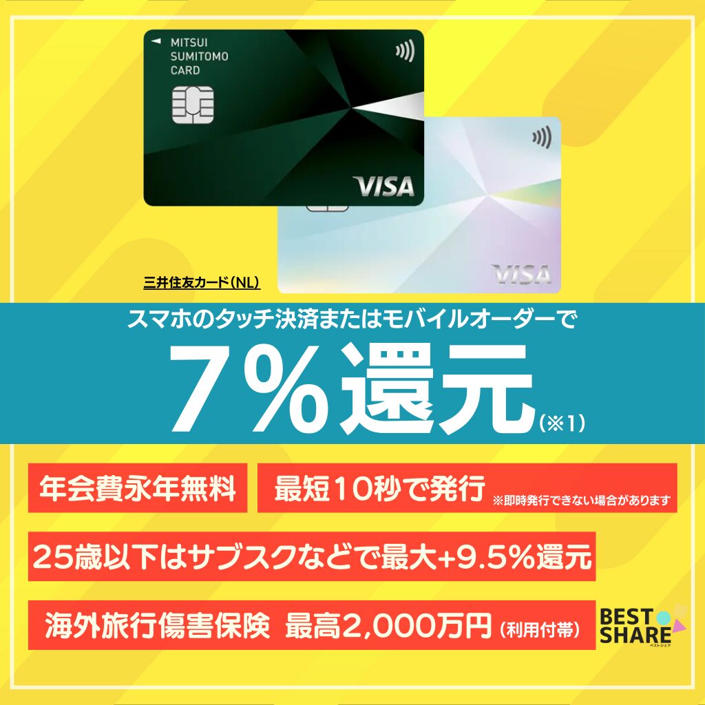 三井住友カード（NL）の審査・ポイント還元やメリット