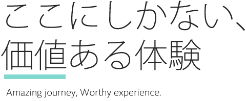 ここにしかない、価値ある体験